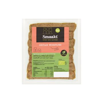 Foto van Smaakt bio seitan worstjes 200g bij jumbo