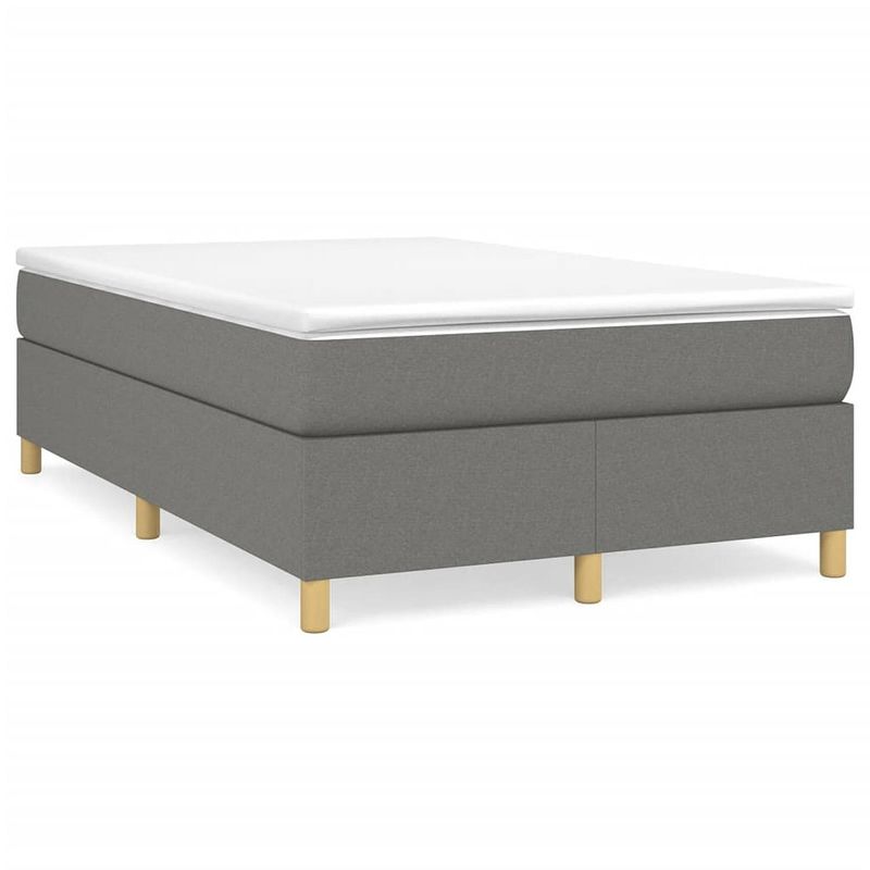 Foto van The living store boxspringbed - donkergrijs - 203 x 120 x 35 cm - pocketvering