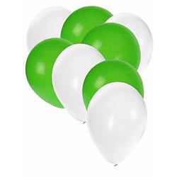 Foto van Witte en groene ballonnen 30 stuks - ballonnen