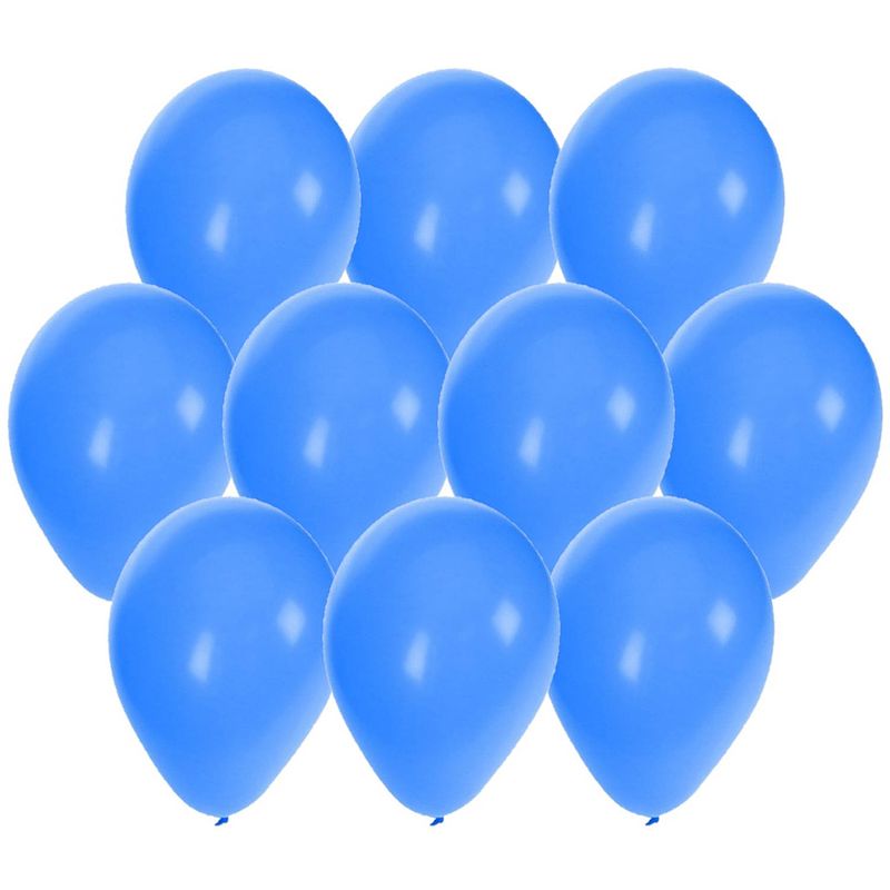 Foto van 30x stuks blauwe party ballonnen 27 cm - ballonnen