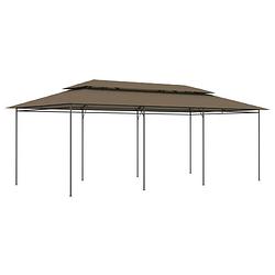 Foto van Vidaxl prieel 180 g/m² 600x298x270 cm taupe