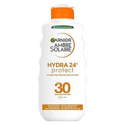 Foto van 1+1 gratis | garnier ambre solaire hydrating protection lotion 30 spf 200ml aanbieding bij jumbo