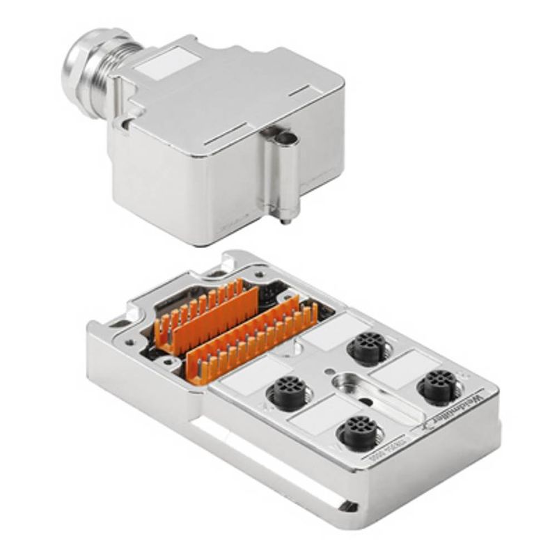 Foto van Weidmüller sai-4-mms 4p m12 1783540000 passieve sensor/actorbox m12-verdeler met metalen schroefdraad 1 stuk(s)