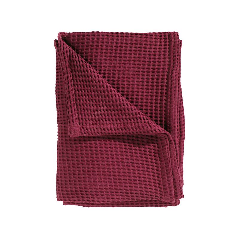 Foto van Heckett lane wafel plaid - marron red 180x260cm