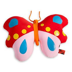 Foto van Cuddlebug nekkussen butterfly 30 x 30 cm rood