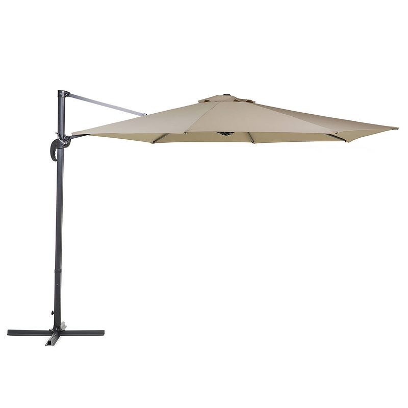 Foto van Beliani savona - cantilever parasol-beige-polyester