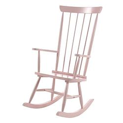 Foto van Vipack schommelstoel rocky hout roze