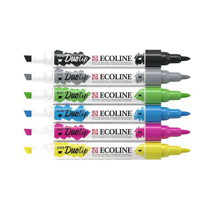 Foto van Talens ecoline duotip markers basisset, 6dlg.