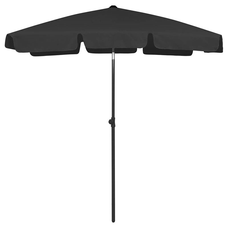 Foto van Vidaxl strandparasol 180x120 cm zwart