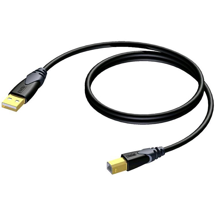 Foto van Procab cld610 classic 2.0 usb a male - usb b male kabel 3m