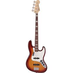 Foto van Fender made in japan limited international color jazz bass rw sienna sunburst elektrische basgitaar met gigbag