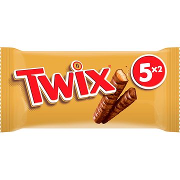 Foto van Twix chocolade repen 5 x 2 stuks bij jumbo