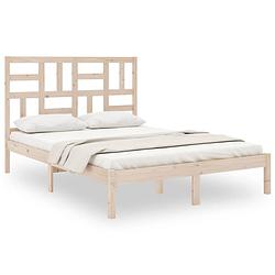 Foto van The living store bedframe grenenhout - 120x200 cm - rustieke uitstraling