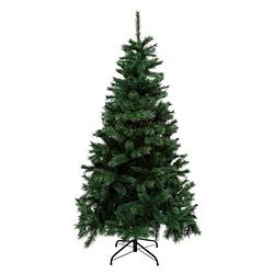 Foto van Windy peak kunstkerstboom - 210 cm - groen - ø 124 cm - 759 tips - metalen voet