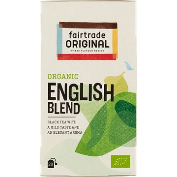 Foto van Fairtrade original organic english blend 20 x 1, 75g bij jumbo