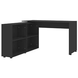 Foto van The living store hoekbureau - moderne - praktisch bureau - 130 x 60 x 75 cm - duurzaam - zwart - bewerkt hout