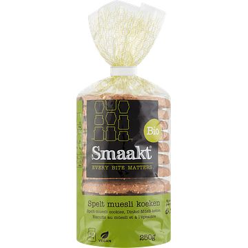 Foto van Smaakt bio spelt mueslikoeken 250g bij jumbo