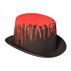 Foto van Boland hoed blood splash eva/polyester zwart/rood one-size