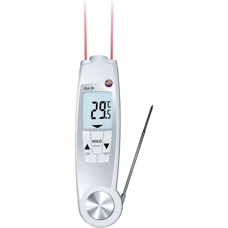 Foto van Testo 104-ir insteekthermometer (haccp) meetbereik temperatuur -50 tot 250 °c sensortype ntc conform haccp, contactloze ir-meting