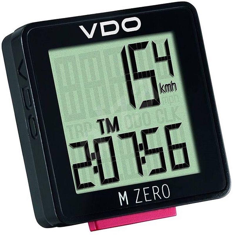 Foto van Vdo fietscomputer m zero wr807 zwart/rood