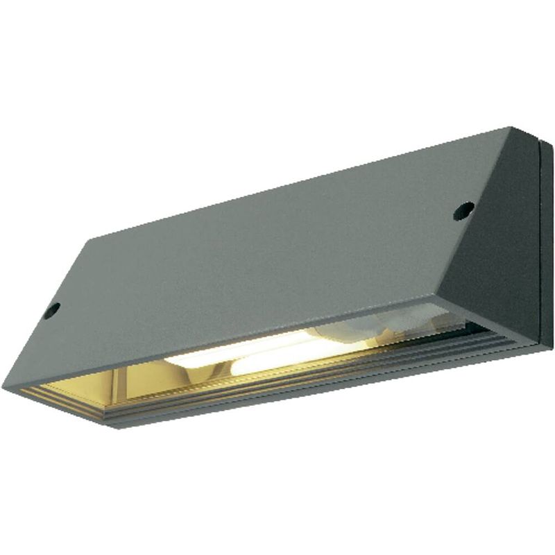 Foto van Slv pema 230034 buitenlamp (wand) spaarlamp, led e27 15 w zilver-grijs