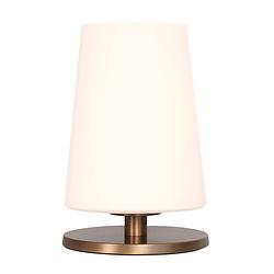 Foto van Klassieke tafellamp - steinhauer - glas - klassiek - e27 - l: 22cm - voor binnen - woonkamer - eetkamer - brons