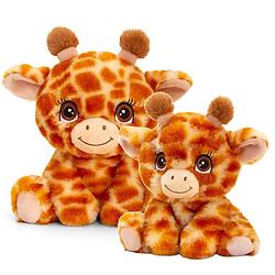 Foto van Pluche knuffel dieren giraffes familie setje 16 en 25 cm - knuffeldier
