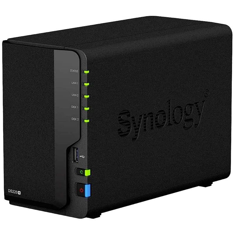 Foto van Nas-server refurbished (zeer goede staat) 6 tb synology ds220+6tb-fr ds220+6tb-fr voorzien van 2x 3 tb refurbished harde schijven