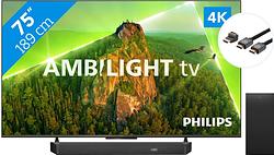 Foto van Philips 75pus8108 - ambilight (2023) + soundbar + hdmi kabel