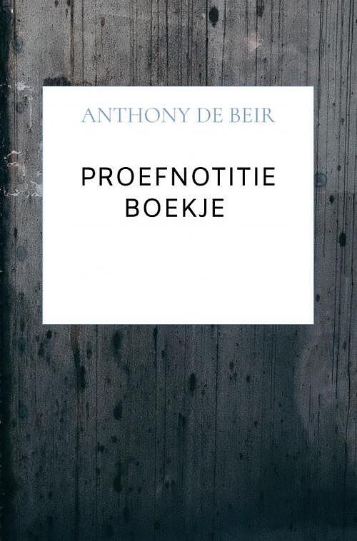 Foto van Proefnotitie boekje - anthony de beir - paperback (9789464652741)