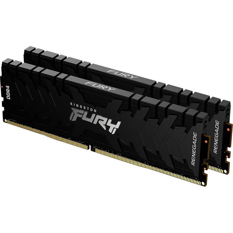 Foto van Kingston fury renegade werkgeheugenset voor pc ddr4 32 gb 2 x 16 gb 4000 mhz 288-pins dimm cl19 kf440c19rb1k2/32