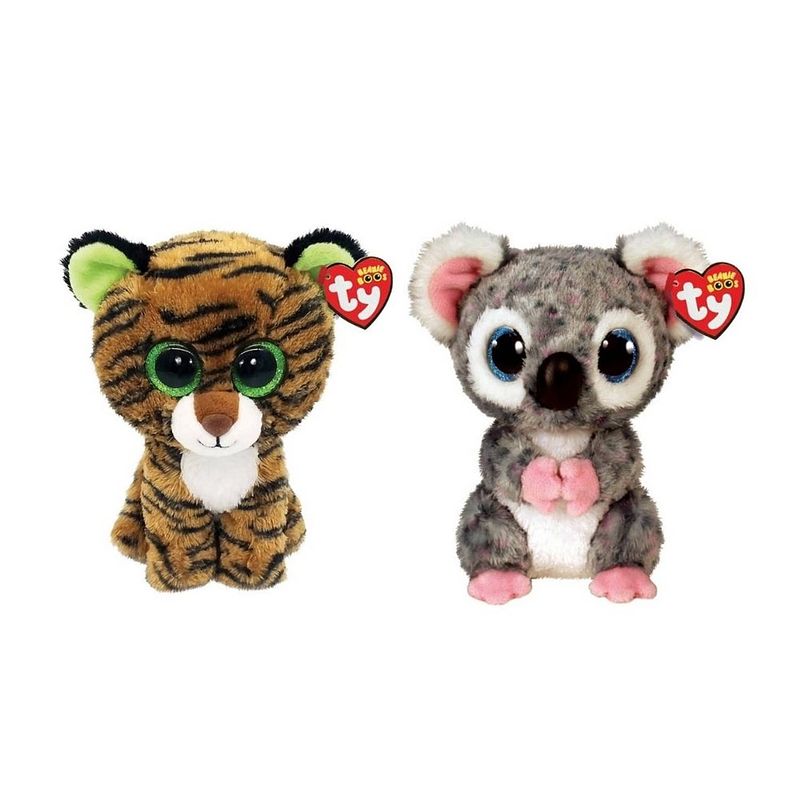 Foto van Ty - knuffel - beanie boo's - tiggy tiger & karli koala