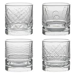 Foto van La rocherea whisky tumbler glazen - 4x - dandy serie - 300 ml - whiskeyglazen