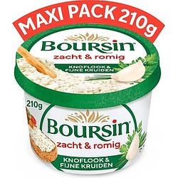 Foto van Boursin zacht & romig knoflook en fijne kruiden xl 210g bij jumbo