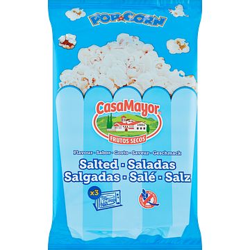 Foto van Casa mayor popcorn zout 3 x 90g bij jumbo