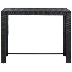 Foto van Infiori tuinbartafel 140,5x60,5x110,5 cm poly rattan zwart