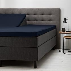 Foto van Fresh & co comfort splittopper hoeslaken - jersey 160 x 200/210 cm, kleur: navy