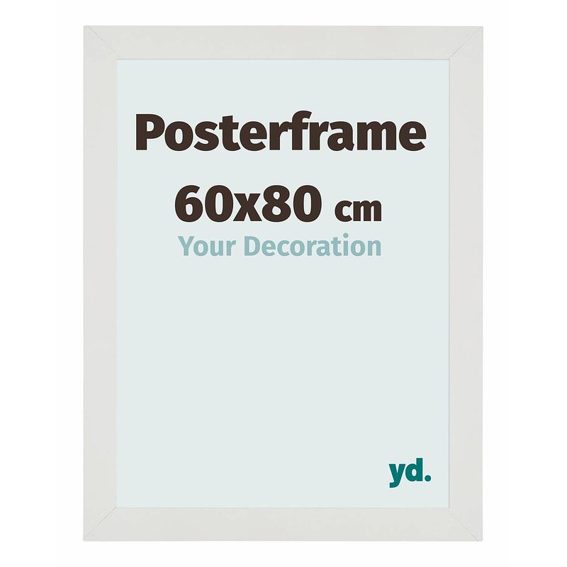 Foto van Posterlijst 60x80cm wit mat mdf