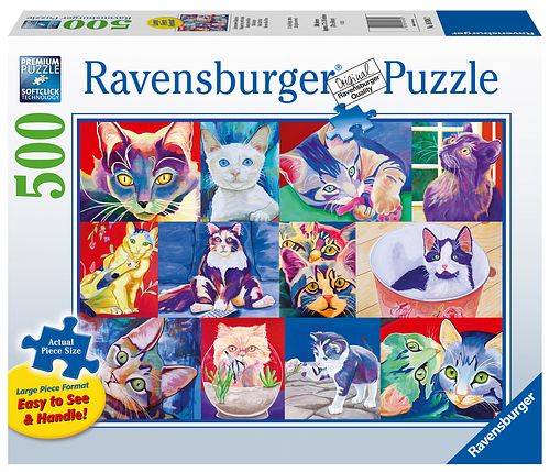 Foto van Hallo katjes (500 xl stukjes) - puzzel;puzzel (4005556169382)