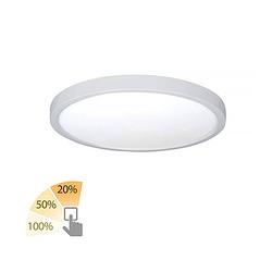 Foto van Highlight plafondlamp piatto ø 23,5 cm 3 step dim wit