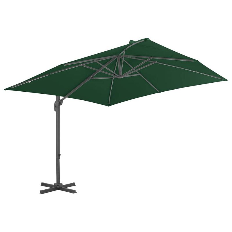 Foto van The living store hangende parasol ancona - groen - 400x300x268 cm - uv-beschermend polyester