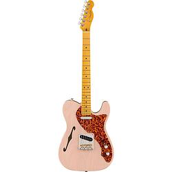 Foto van Fender american professional ii telecaster thinline mn transparent shell pink met koffer