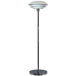 Foto van Dyberg larsen staande lamp dl31 31 x 133 cm e27 staal 60w wit