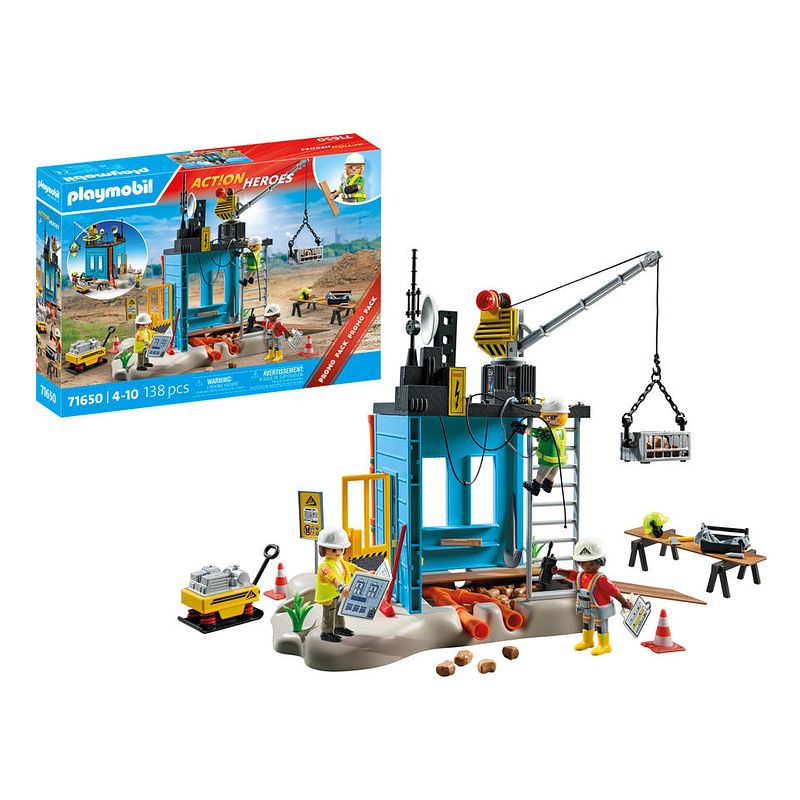 Foto van Playmobil action heroes promopack bouwplaats 71650