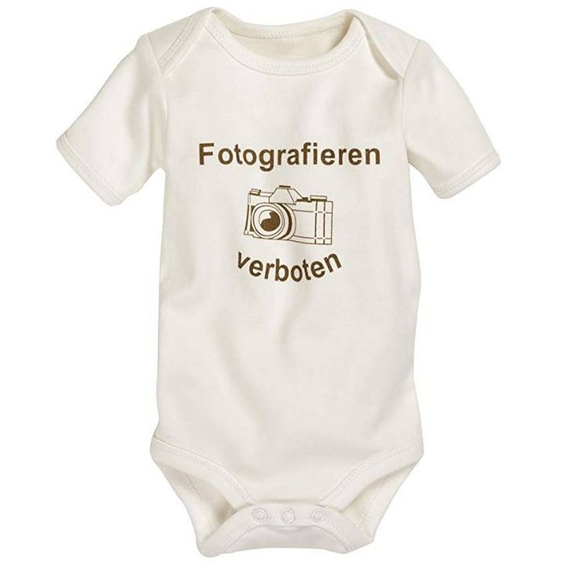 Foto van Playshoes romper korte mouw junior katoen beige/bruin mt 50/56