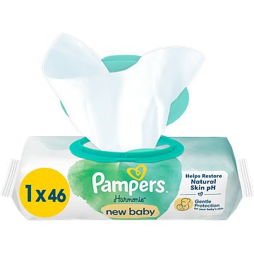 Foto van Pampers harmonie new baby doekjes x46 bij jumbo