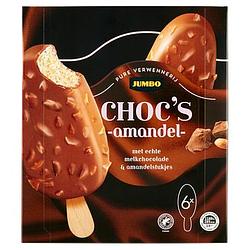 Foto van Jumbo ijs choc's amandel 6 stuks