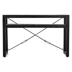 Foto van Benoa britt 2 shelf console table black 120 cm