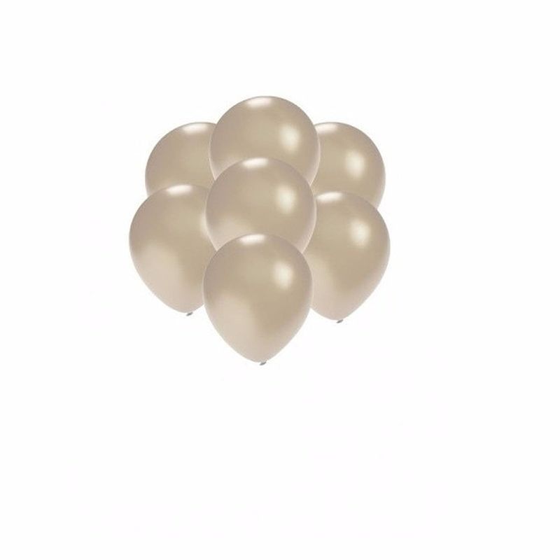 Foto van 200x mini ballonnen zilver metallic - ballonnen