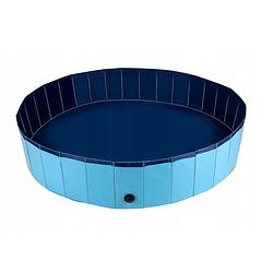 Foto van Hondenzwembad - opvouwbare dierenzwembad - 160 x160x 30cm - blauw